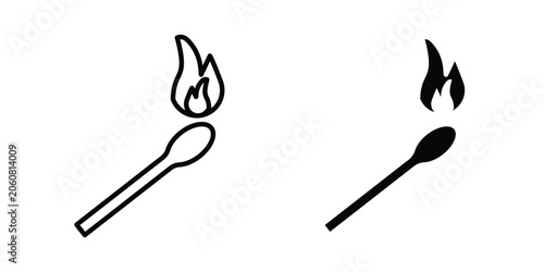 Bild auf Leinwand matchstick icon