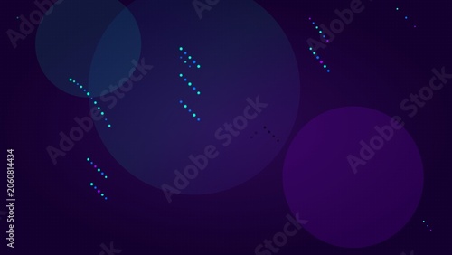 Konstfotografi Abstract Dark Blue and Purple Background with Glowing Neon Particles