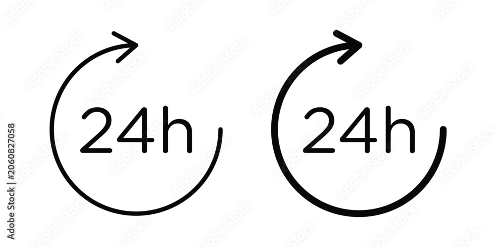 Obraz premium 24 Hrs icon