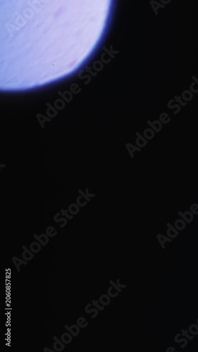 Fast vertical light leak transition with film burn effect