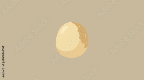 Minimalist Flat Vector Illustration of a Potato