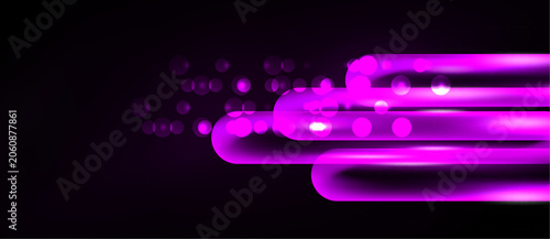 Fotografie Bright pink streaks traverse dark background