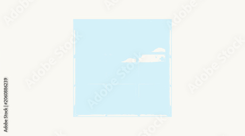 Abstract sky with clouds and fence illustration