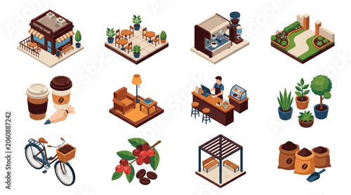 Isometric Home Essentials Collection.