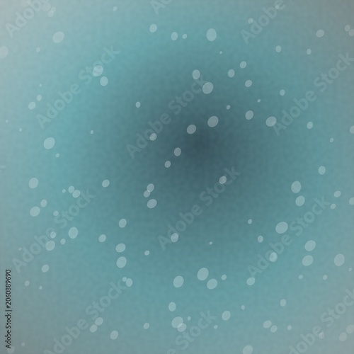 Abstract blue bokeh background with white circles