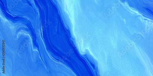 Photos Vibrant Blue Marble Texture Background with Swirling Patterns and Shimmering Spe