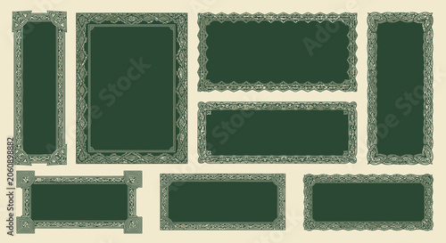 Ornate Decorative Borders Vector - Vintage Frames Collection
