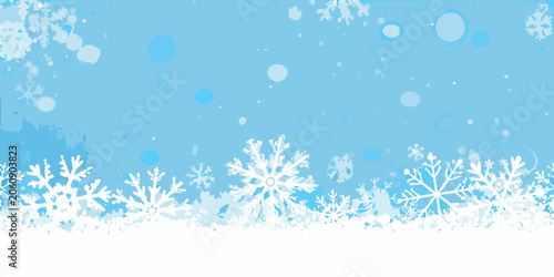 Foto Winter snowflake pattern illustration with light blue and white hues featuring a