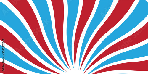 Pink and blue stipes pattern. Circus, carnival or festival background. Explosion, bang, boom, surprise comic effect. Bubble gum, sweet lollipop candy, ice cream texture. Vector flat illustration