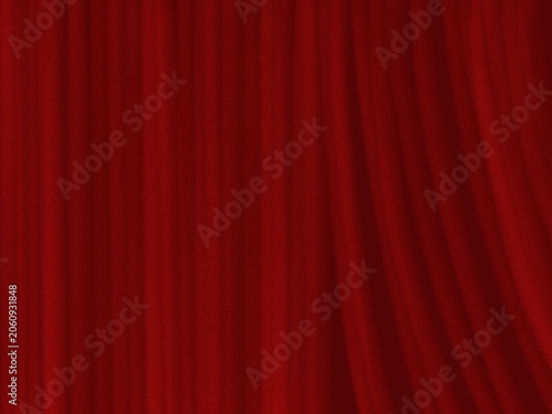 Red Theater Curtain Texture - Deep red draped fabric with vertical folds and soft shadows. Ideal for stage, performance, event, and background designs