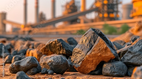 Close-up of rocks and stones on riverbank with bridge in background at sunset
