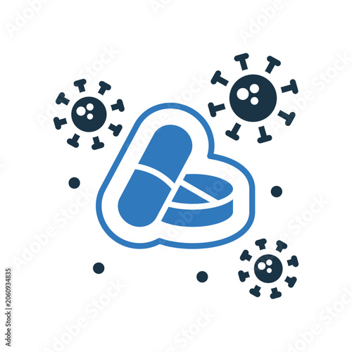 Foto Antihistamine mixed color icon