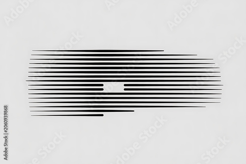 Black Lines Moving Fast on Grey Background with White Space