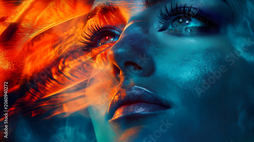 Dualistic Beauty: A Fusion of Opposites