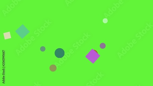 Colorful Geometric Shapes Floating in Air with Subtle Bokeh and Soft Lighting for Celebration Background