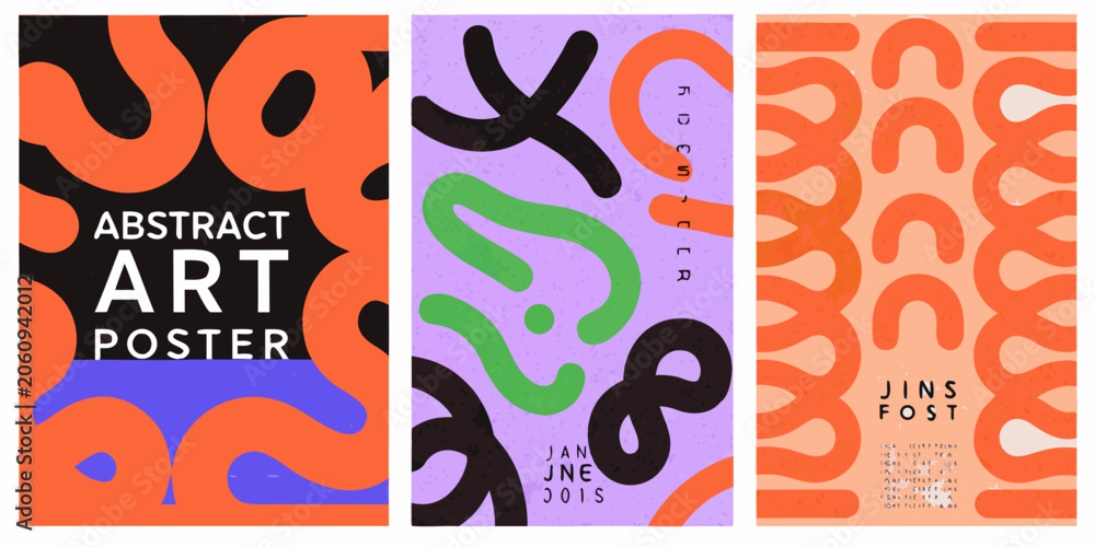 Foto Repeating curvilinear pattern with bold colors a modern vector illustration seri