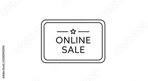 Online Sale Stamp - Digital Marketing and E-commerce Promotion