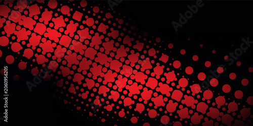 Abstract red and blue dots pattern on black background for design circle old modern art nice dots