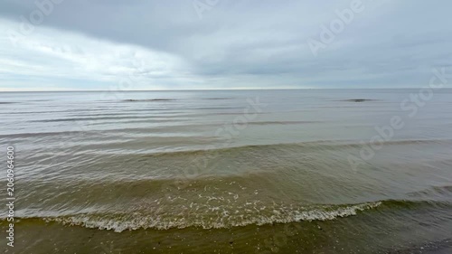 Storm clouds over Baltic Sea near Jurmala Latvia coastal travel destination
