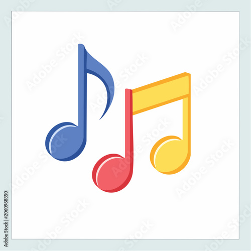 Colorful Music Notes Icon