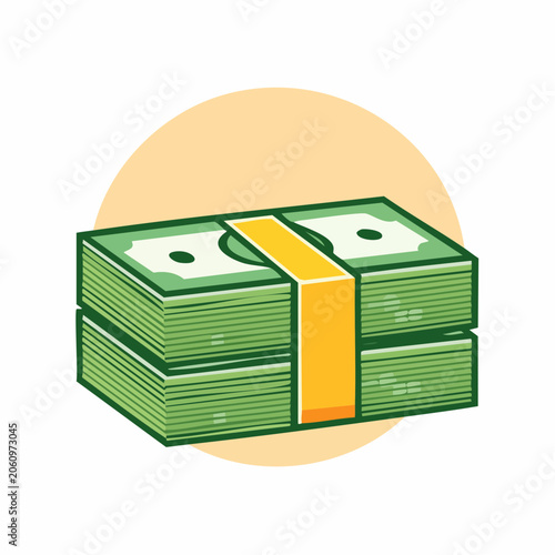 Stack of Money Illustration