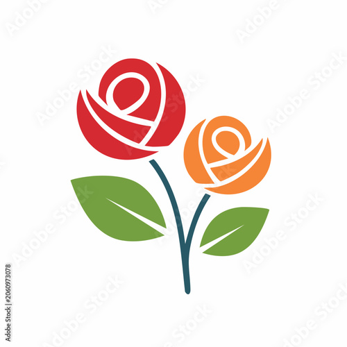 Stylized Roses Icon