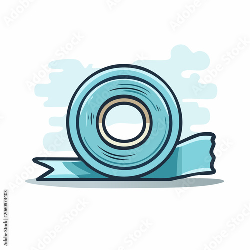 Blue Tape Roll Illustration