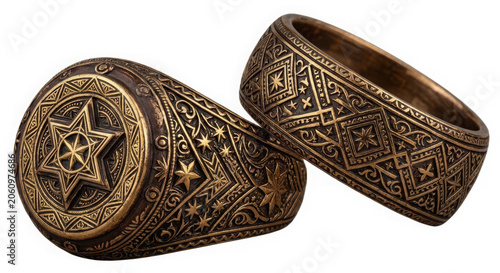 Traditional handcrafted ethnic drum with intricate geometric patterns, cultural musical instrument, close-up detail, warm lighting, artisan craftsmanship, isolated composition