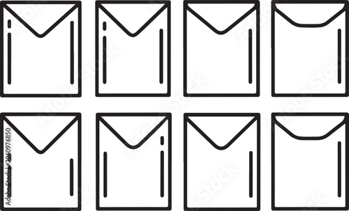 Bild auf Leinwand Flat design dress styles with different necklines and sleeves