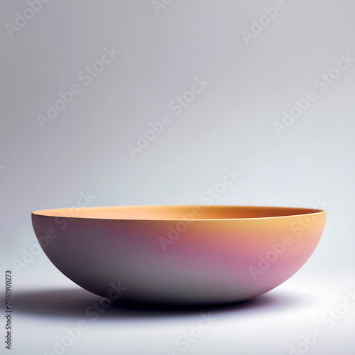 Ceramic bowl with colorful gradient finish for modern home decor