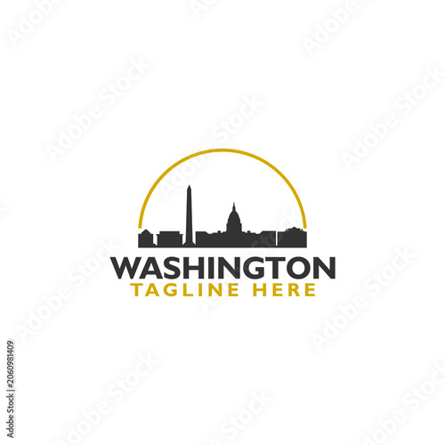 Washington city logo icon isolated on white background