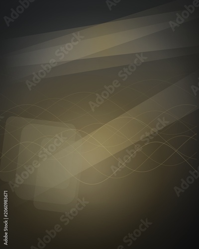 Abstract golden light wave pattern on dark background