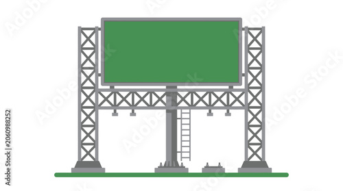 Blank Outdoor Billboard Vector Illustration