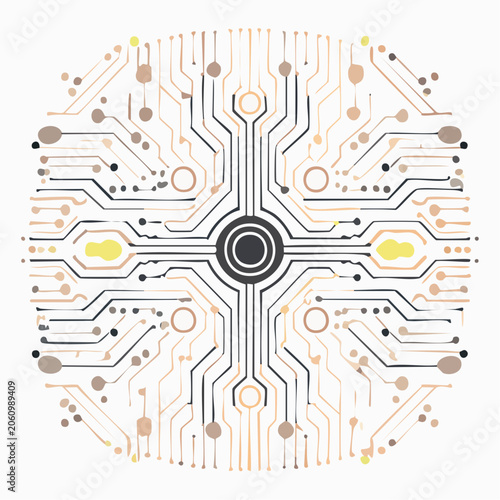 Abstract Circuit Board Pattern