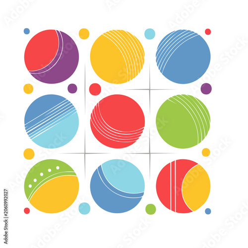 Colorful Tic Tac Toe Game with Circles and Dots
