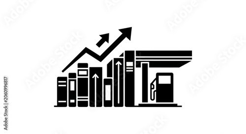 Fotografía Gas Station Fuel Price Growth Icon