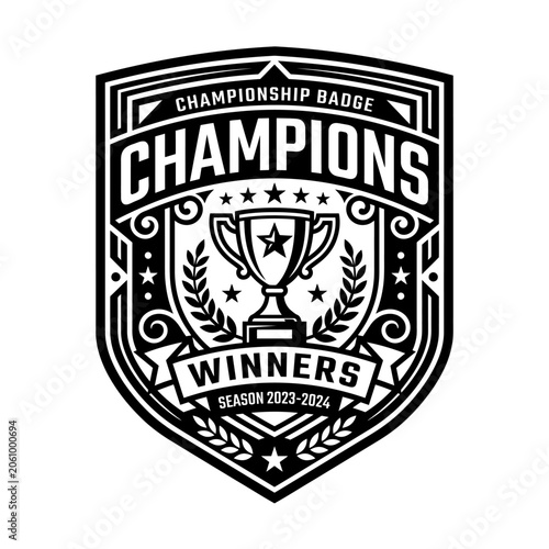 Champions Winners Trophy Badge - Championship Season 2023-2024 Emblem