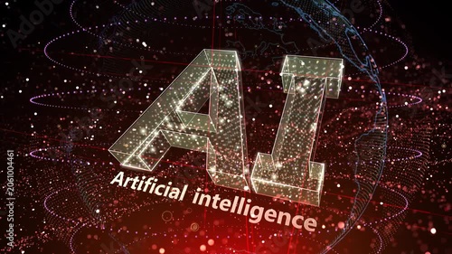 AI artificial intelligence Digital Sea concept background