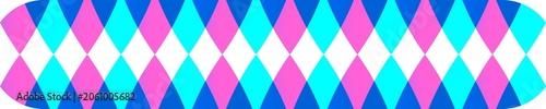 Obraz na plátně Blue Pink Geometric Argyle Pattern