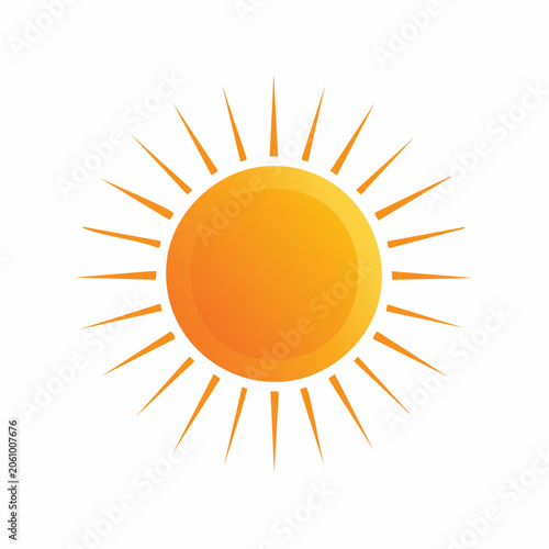 Stylized Sun Icon with Rays