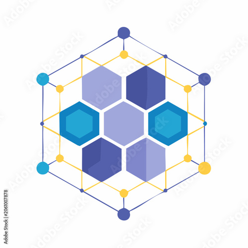 Abstract Hexagonal Network Structure