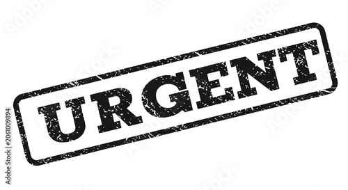 Black Distressed Urgent Rubber Stamp Vector Illustration