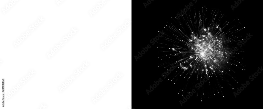 Fototapeta premium Abstract glass explosion with flying shards on black background. Shattered crystal fragments in motion. Realistic broken glass blast effect.