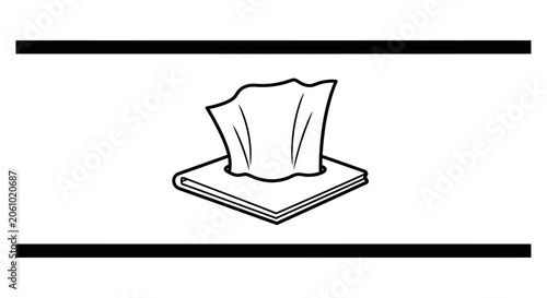 Wet Wipe Dispenser Icon, Cleanliness and Hygiene Concept, Isolated Vector Illustration