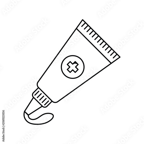 Ointment  icon with white background vector stock illustration