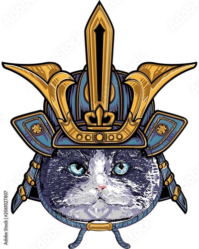 Canvas-taulu Rich billionaire cat with crown tattoo art design