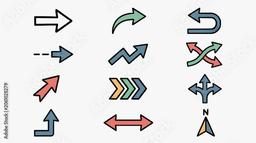 Canvastavla Directional Arrows Icon Set.
