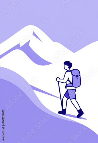 Alpine Hiker Lavender Waves