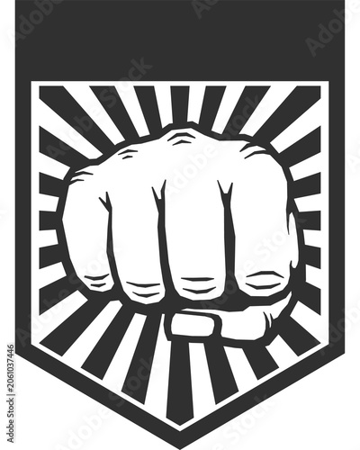 Canvas Print fist punching the wall tshirt design tattoo art