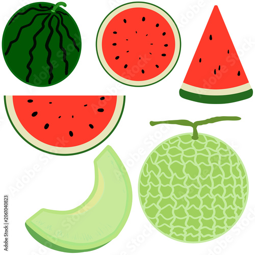 수박, 멜론, 과일, 여름과일, 과일그림, 수박그림, 귀여운수박, 귀여운멜론, 메론, Watermelon, melon, fruit, summer fruit, fruit painting, watermelon painting, cute watermelon, cute melon, melon, watermelon, food, sweet, fresh, slice, 